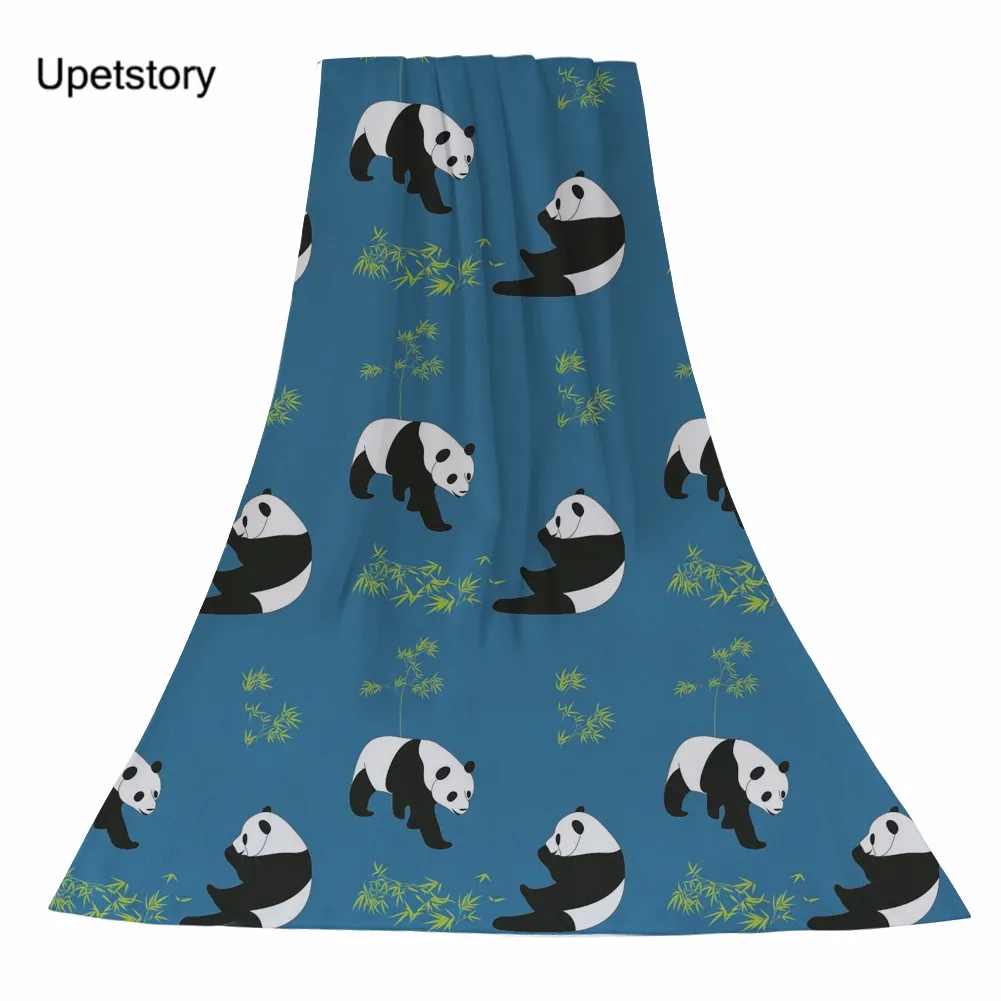 Прямоугольное пляжное полотенце Upetstory с принтом панды гобелен кисточками коврик