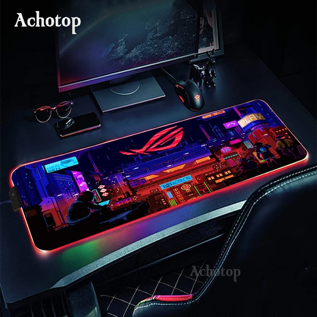 ASUS – tapis de souris ROG RGB, grand format, pour ordinateur de jeu,  rétro-éclairé XXL, accessoire de bureau, 900x400 - AliExpress