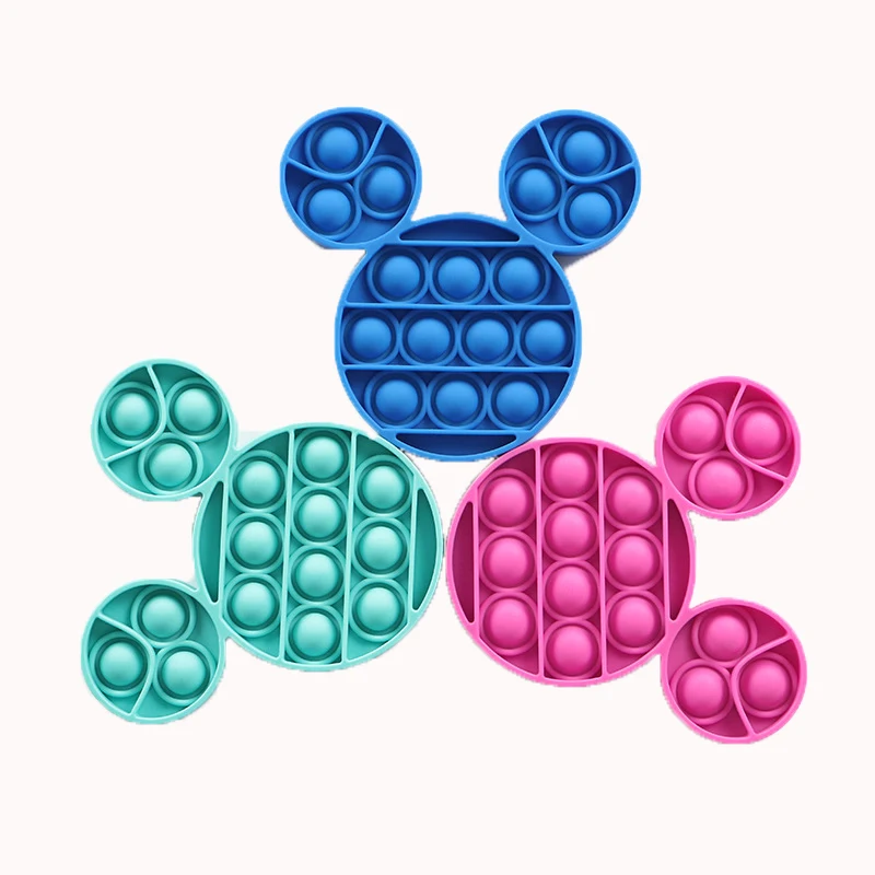 Disney-juguetes antiestrés sensoriales de Mickey Mouse para niños y adultos, juguetes antiestrés de silicona para aliviar el estrés y la ansiedad, Kawaii