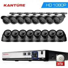 KANTURE 16ch HDMI 1080P DVR комплект 16 шт. 1080p 2MP 3000TVL Водонепроницаемая камера безопасности Система 16ch комплект видеонаблюдения