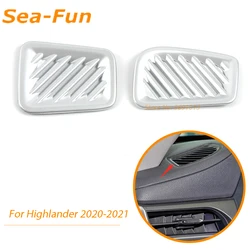 Garniture de sortie de climatiseur de tableau de bord avant, accessoires d'intérieur en ABS chromé pour Toyota Highlander 2020 2021 2022 