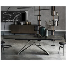 Мебель обеденный стол набор из закаленного стекла обеденный стол с 6 шт стульями кухонный стол черный
