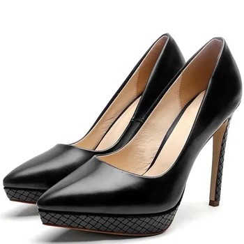 

YECHNE Sexy Woman High heels Shoes Women Bride Shoes Plus Size 33 43 Abrikoos Black Brown Bruising Pumps Stiletto