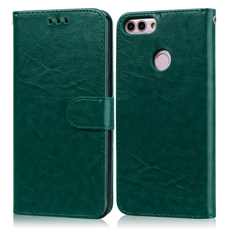Dark Green Для huawei P Smart чехол FIG-LX1 мягкий, роскошный, из ТПУ кожаный бумажник флип-чехол для huawei P Smart FIG-LX1 чехол для телефона 5,65 дюймов - Цвет: Dark Green