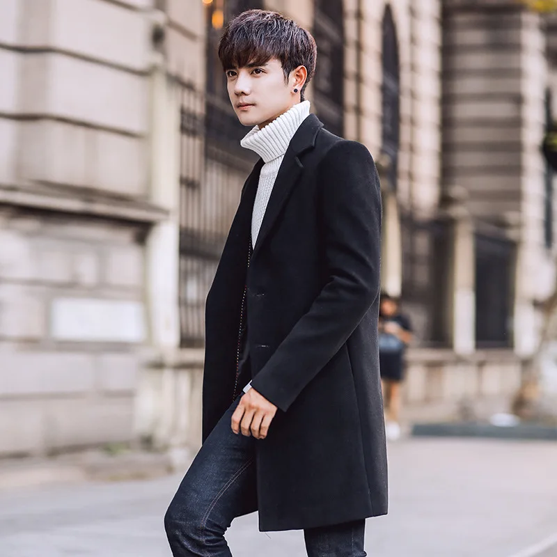 Wool Blend Men's Coat Woollen Overcoat Winter Autumn Men Coat Fashion Brand Clothing Lined Warm Woolen Overcoat Male 5XL Wool Blend Men's Coat Woollen Overcoat Winter Autumn Men Coat Fashion Brand Clothing Lined Warm Woolen Overcoat Male 5XL