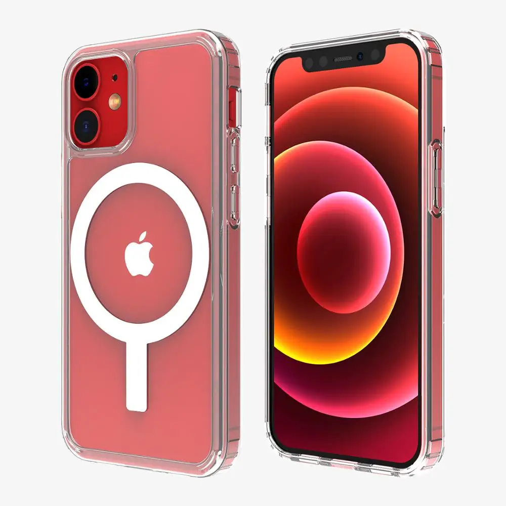 Чехол Magsafe для iPhone 12 mini прозрачный мягкий Air Armor роскошный полностью защитный