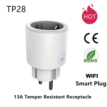 

Smart Timer Plug WiFi Smart Plug EU Adaptor Wireless Voice Control Remote for Alexa Google Home PC Smart Power Socket