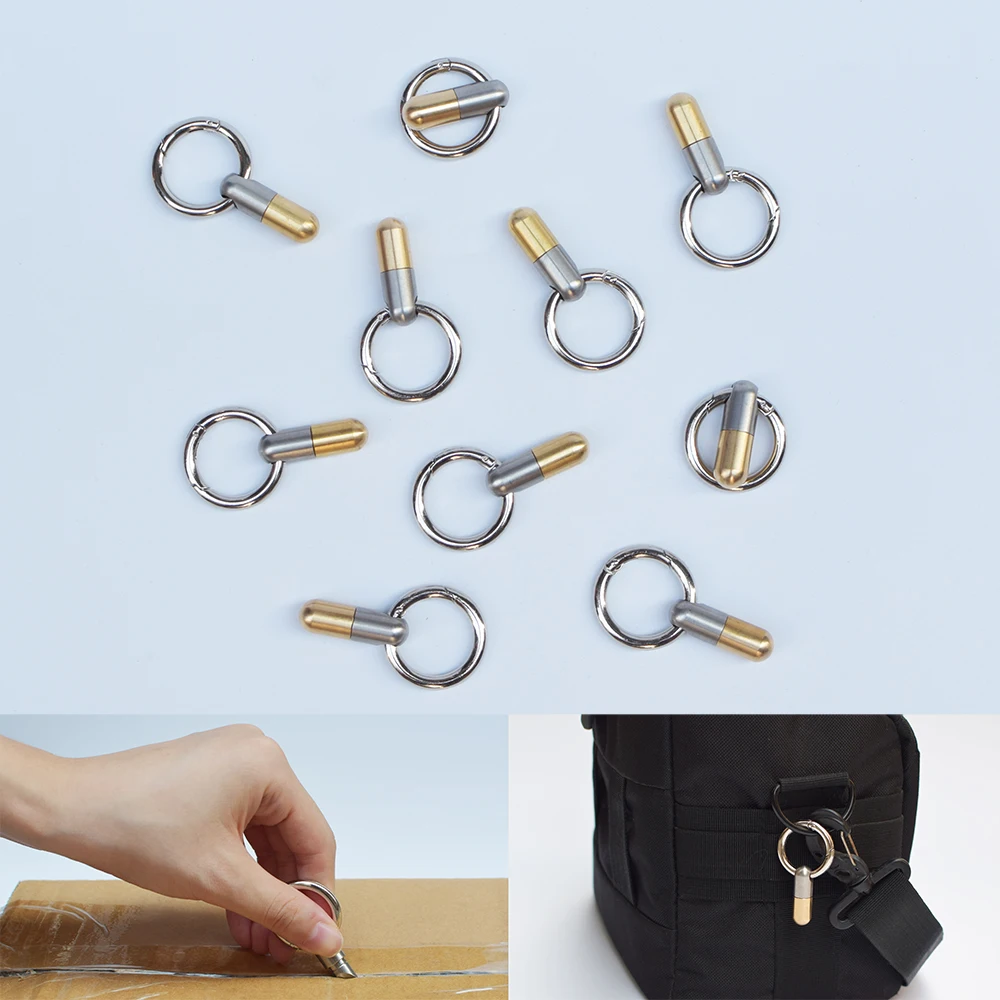 

Stainless Steel Multi-function EDC Portable Tinying Mini Tool, Key Ring Pendant Cutting Tool,Capsule Knife