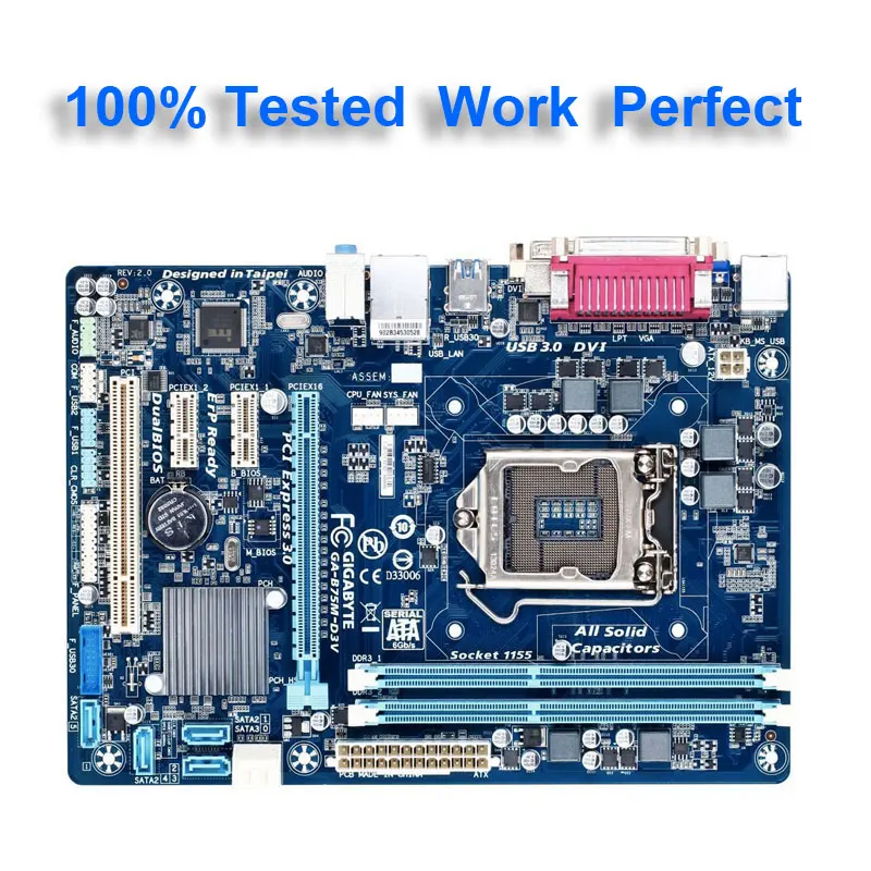 Оригинальная Материнская плата Gigabyte материнская с процессором Intel Core i5 1155 3470 ОЗУ