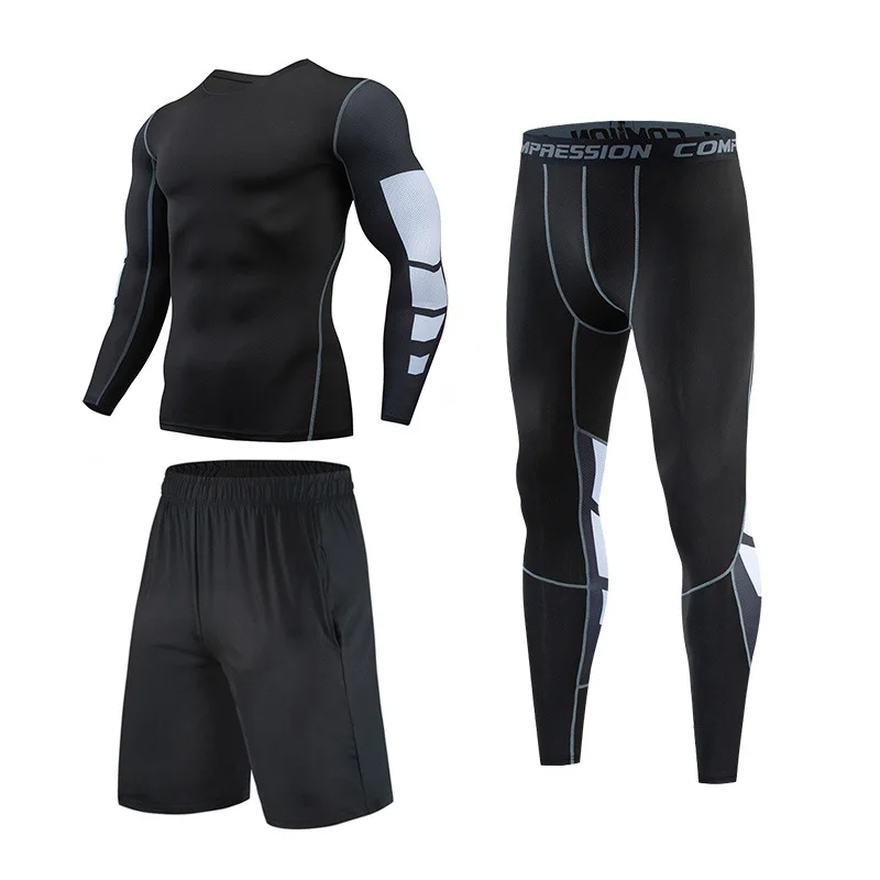 

MMA Rash Guard T-Shirt +Pant Sport Sets Rashguard For Men Fitness Gym MMA Clothing Kickboxing Muay Thai Shorts Boxing Tracksuits