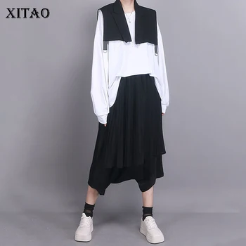 

XITAO Casual O Neck Clloar Pullover T Shirt Women 2020 Spring Tide Fashion Hong Kong Style Long Sleeve Regular T Shirt DMY4171