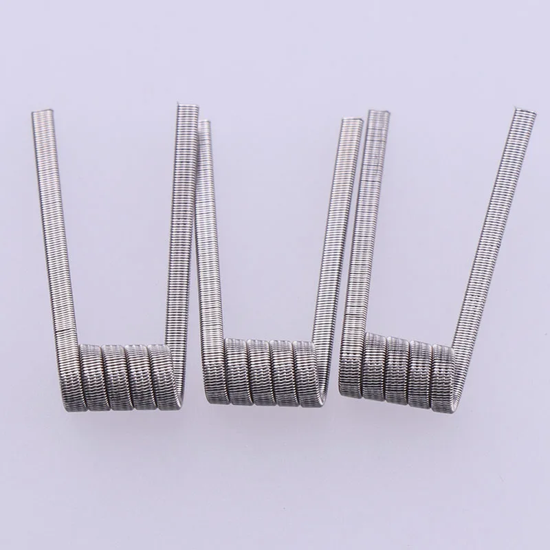 XFKM 50/100 шт. высокой плотности предварительно собран NI80 готовых Fused clapton Coil 3 жилы