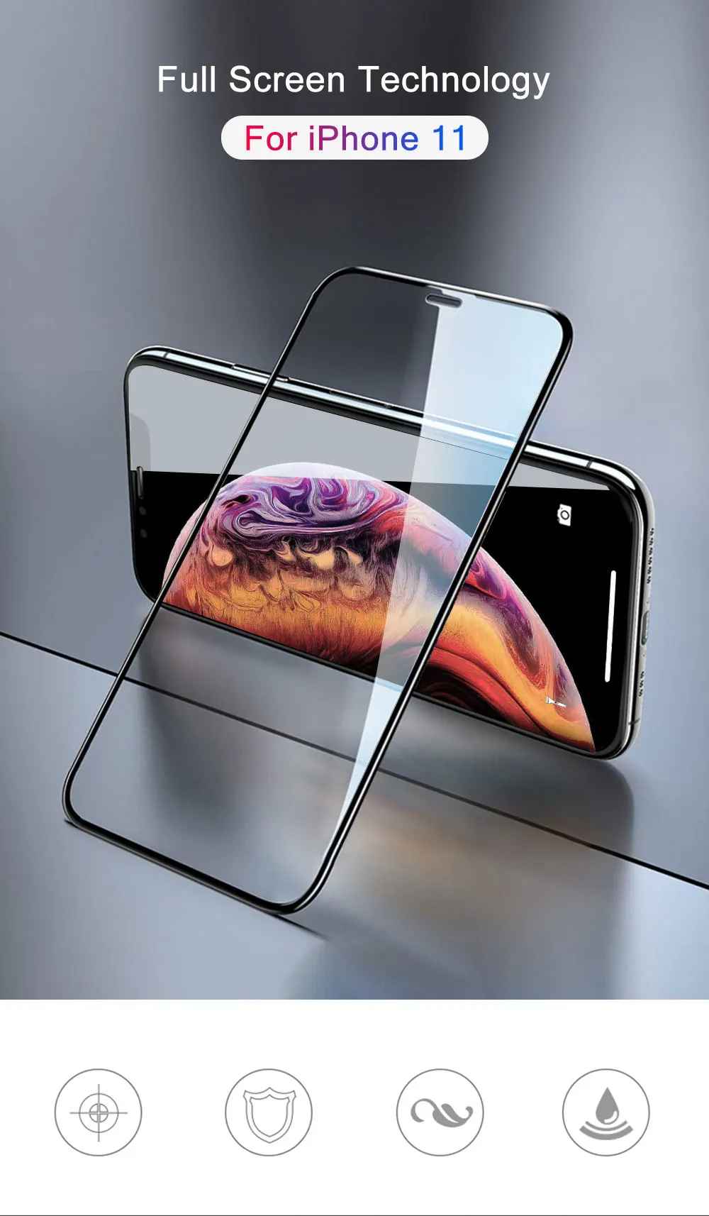2 шт для iPhone 11 Pro Max протектор экрана закаленное стекло для iPhone 11 протектор экрана для iPhone 11 Pro стекло полное покрытие