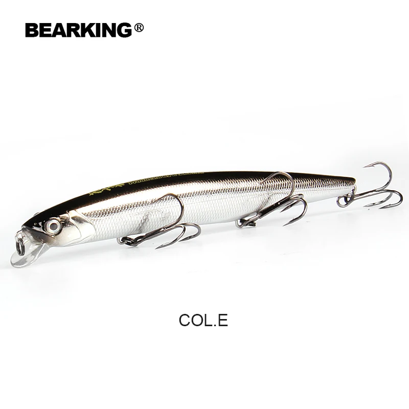 BEARKING 14 см 22 г новые горячие рыболовные снасти светящиеся приманки гольян Кривошип Вольфрам вес системы воблер наживка isca искусственные - Цвет: E