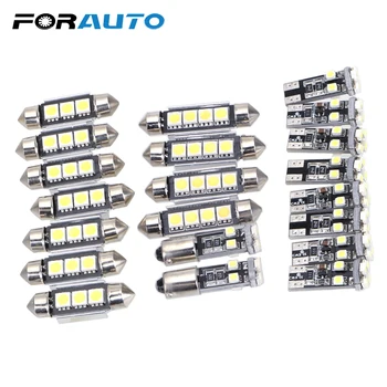 

FORAUTO 21pcs/lot T10 1210 Car Dome Reading Light Car LED Interior Lights Bulbs Kit For Car Tail Light Side Parking Lighting