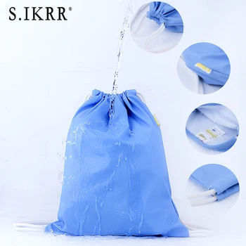 

S.IKRR Women's fashion String Drawstring Backpack waterproof custom logo printing backpack sports custom promotion kids backpack