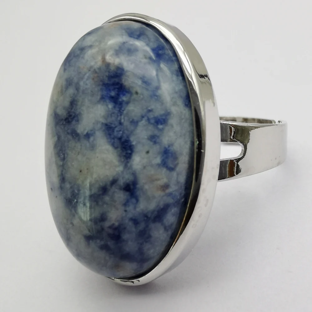 Brazilian Sodalite Лабрадорит Амазонит Лапис тигровый глаз унакит эпидот песчаник Картина Камень Овальный драгоценный камень палец кольцо размер 8-9 ювелирные изделия для подарка 1 шт - Цвет основного камня: Brazilian Sodalite