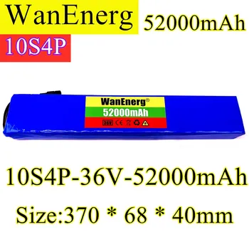 

2020 new high power battery 10S4P 36V 52000mAh 18650 battery pack 800W 42V 52000mAh for Ebike electric bicycle with BMS