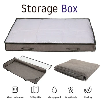 

Dustproof Storage Box Shoe Clothes Quilts Blankets Organizer Bag Bins Wardrobe Zipper Organizer Drawers Box Household Accessory