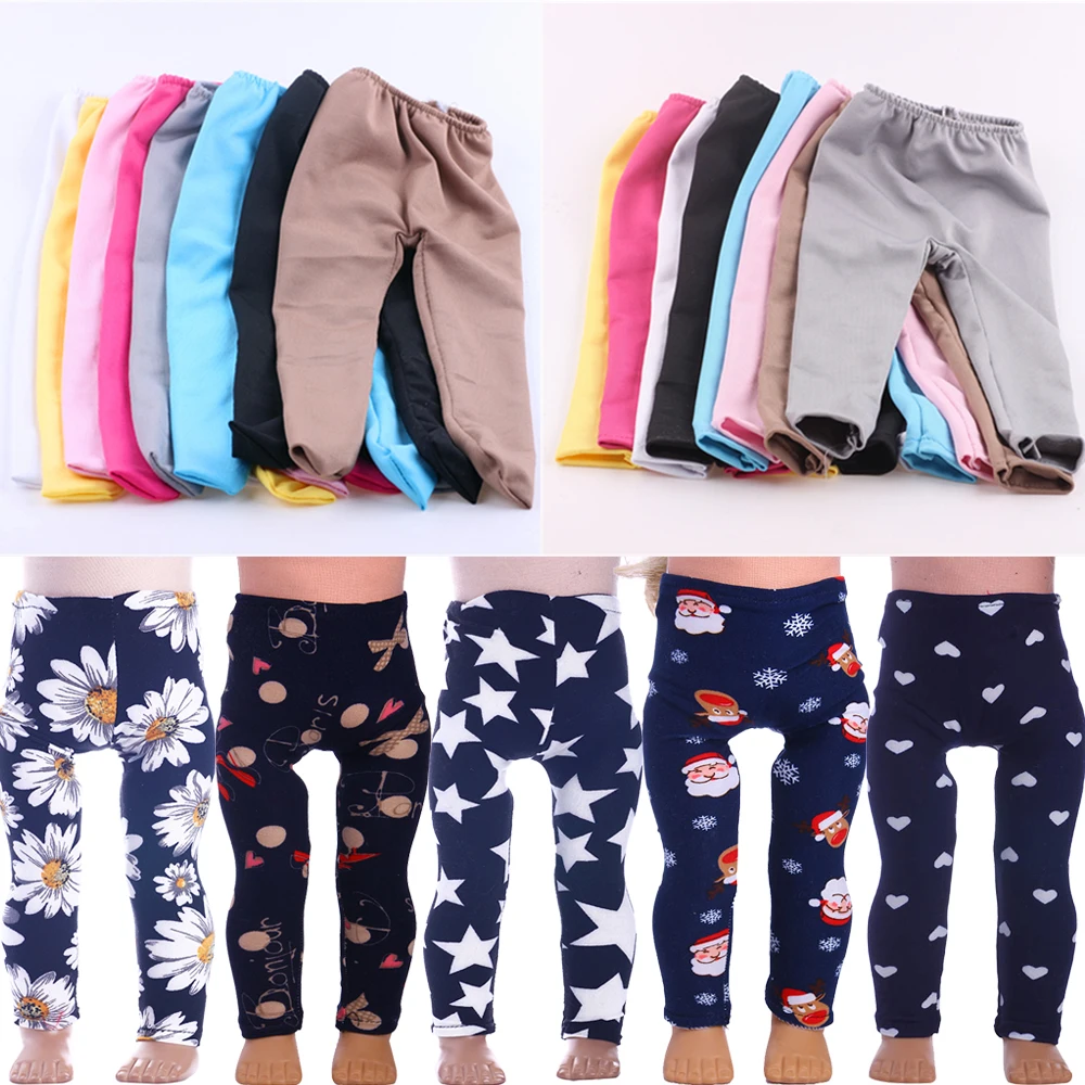 8 Piece/Set For 18 Inch American 43 Cm Born Baby Doll Clothes items = Dress+Glasses+Camera+Panties+Leggings+Shoes+Backpack+Socks