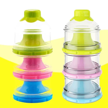 

Portable Feeding Box Kids Three Layer Milk Powder Bottle Storage Box Baby Food Container Milk Powder Formula Dispenser Storage