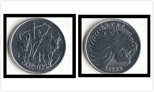 Эфиопия 1 цент 1969 издание монеты Африка Новая оригинальная монета Unc