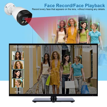 

KERUI Face Record 5MP HD POE Camera AI IP Camera Outdoor Waterproof Video Surveillance Camera NVR Kit CCTV Security System