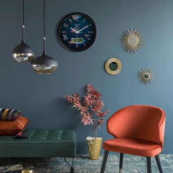 

Diameter 35.5cm Watch Clock Living Room Modern Quartz Clock Silence Individual Watch Creative Clock Modern Design Timer