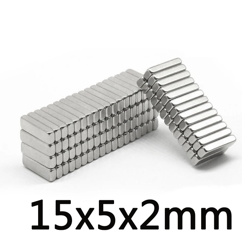 50/100/150 шт. сильный неодимовый магнит 15x5x2 мм Магниты кубоид для обучения на магните