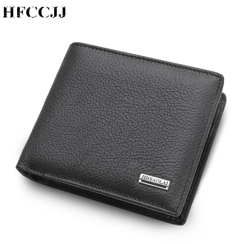 

NEW Wallet Vintage Genuine Leather Men Short Bifold Wallets Card Holder Purse Coin Pocket Male Zipper Purse Carteira HC172