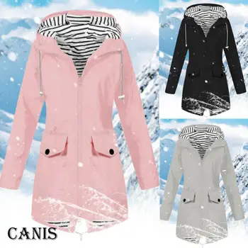 

New Fashion Women Winter Long Sleeve Zipper Hooded Slim Coat Jacket Casual Warm Sportwear Outwear