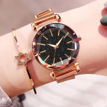 

Starry Sky Watch Women's Luxury Magnetic Magnet Buckle Quartz Wristwatch Party Dress Watch Women zegarek damski