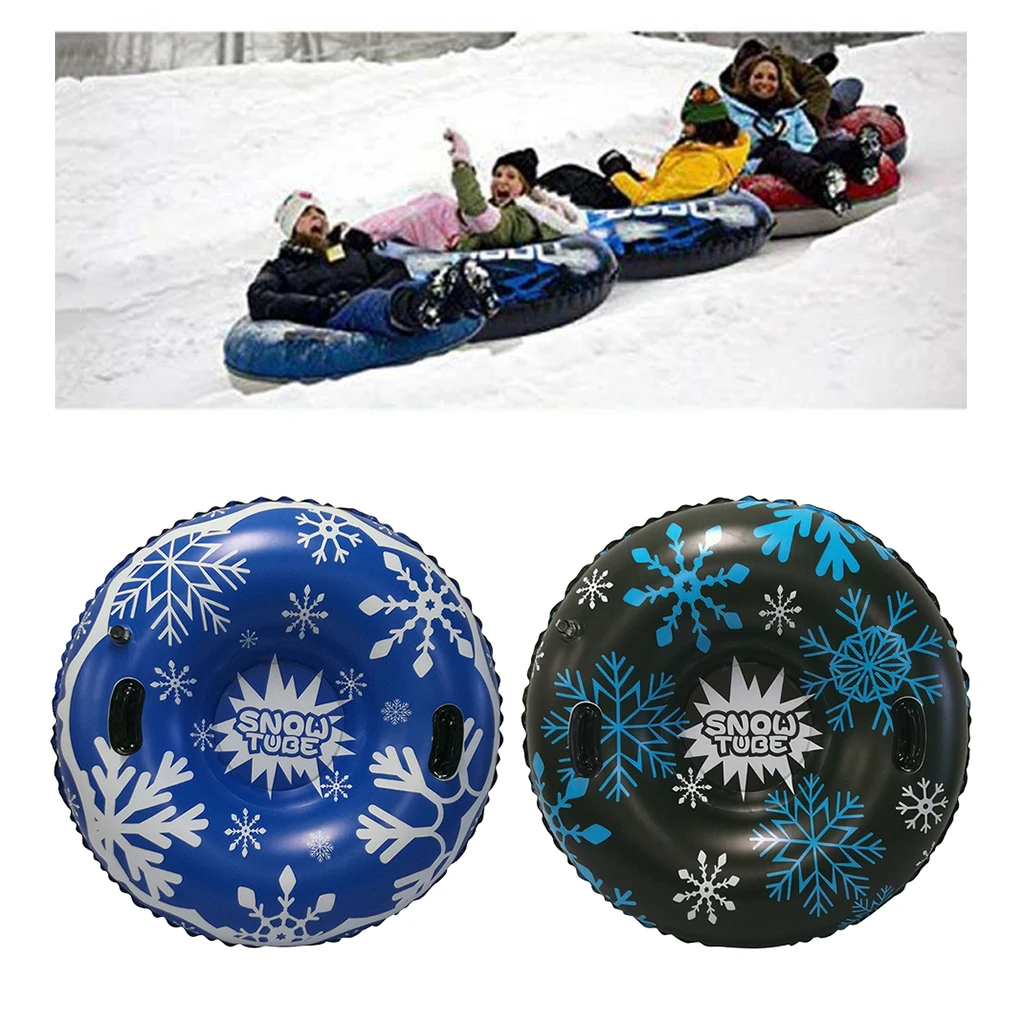 Durable 47'' Inflatable Snow Tube Heavy Duty Snow Rider Sled With Handles &  Smooth Bottom Water Raft Kayak For Kids And Adults - Sleds & Snow Tubes -  AliExpress
