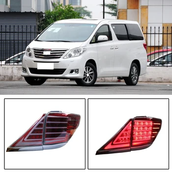

CAPQX 2PCS/Lot For Toyota Alphard 2008-2013 LED Taillight Rear Brake Tail Light tail light taillamp+Turn Signal+Brake+Reverse
