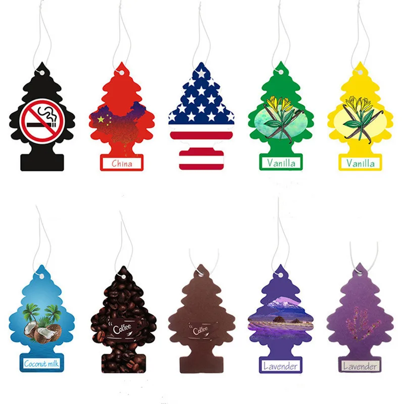 1pc Car Air Freshener Hanging Paper Tree Cardboard Royal Pine Scent For Home Car Decoration Random Fragrance Delivery Air Freshener Aliexpress