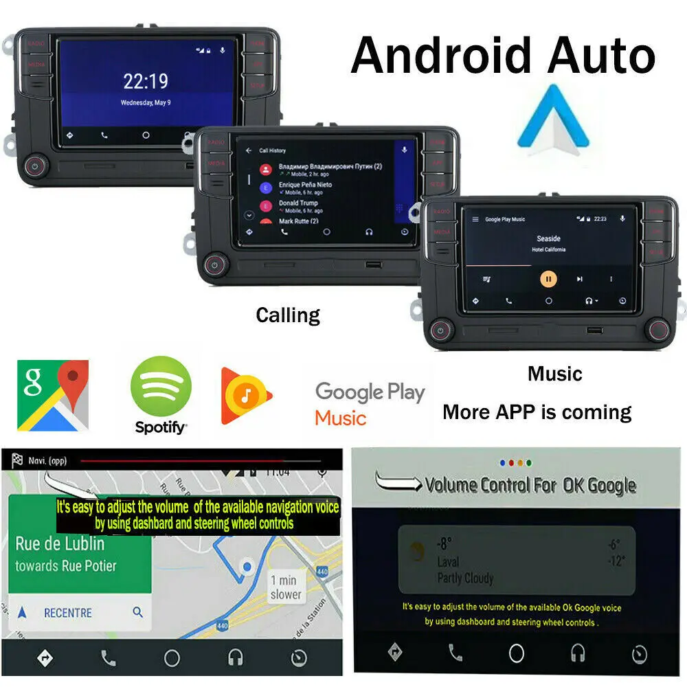 Автомобильная стереосистема RCD330 360 PRO Android Авто Carplay Mirrorlink BT SD USB для VW Golf Caddy Tiguan Touran