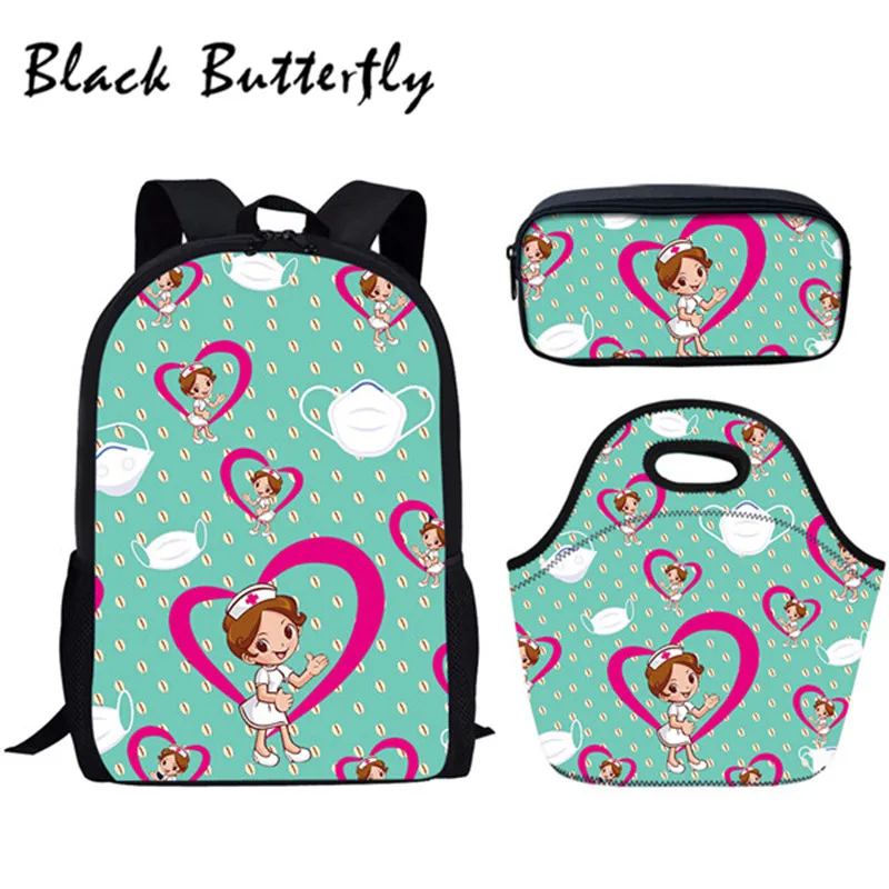 

Набор из рюкзака и сумки с принтом медведя и медведя для девочек