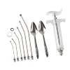10ml/20/50ml Syringe Set Fledgling Baby Bird Manual Feeding With 6 Pcs Curved Gavage Tubes Stainless Steel Parrot Feeding Spoon 1