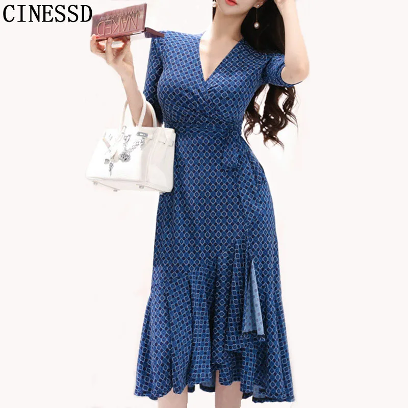 Buy Best 8Y2a6 CINESSD Maxi Dress for Women Summer Blue Drape V neck robe vestidos cotton Sexy female irregular Long loose A line Party Dresses Buy Best 8Y2a6 CINESSD Maxi Dress for Women Summer Blue Drape V neck robe vestidos cotton Sexy female irregular Long loose A line Party Dresses