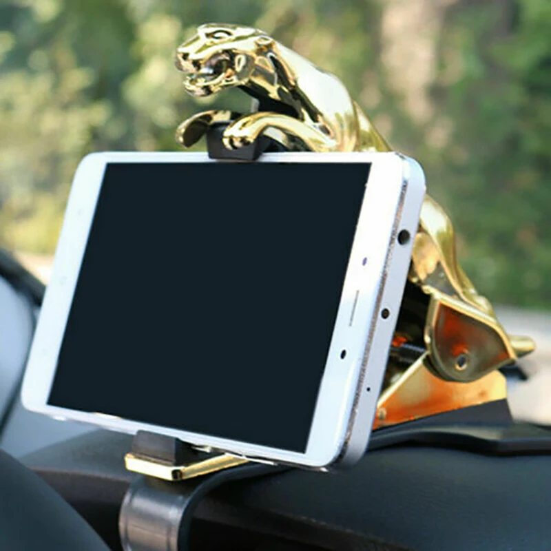 Car Jaguar Form Dashboard Phone Holder 360 Degree Golden Car Jaguar Form Dashboard Phone Holder 360 Degree Golden