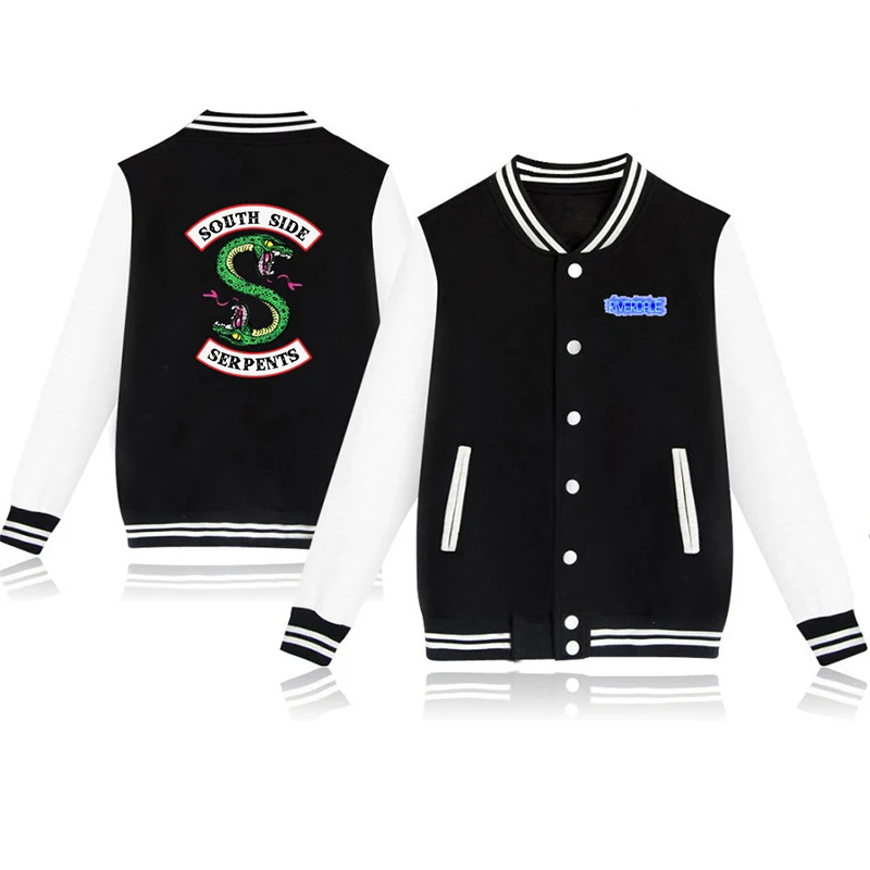 jacket 4 American TV South Side Serpents Riverdale Southside Women Fashion Jacket South Side Mens Female Fans Casual Baseball Jacket - Цвет: jacket 4