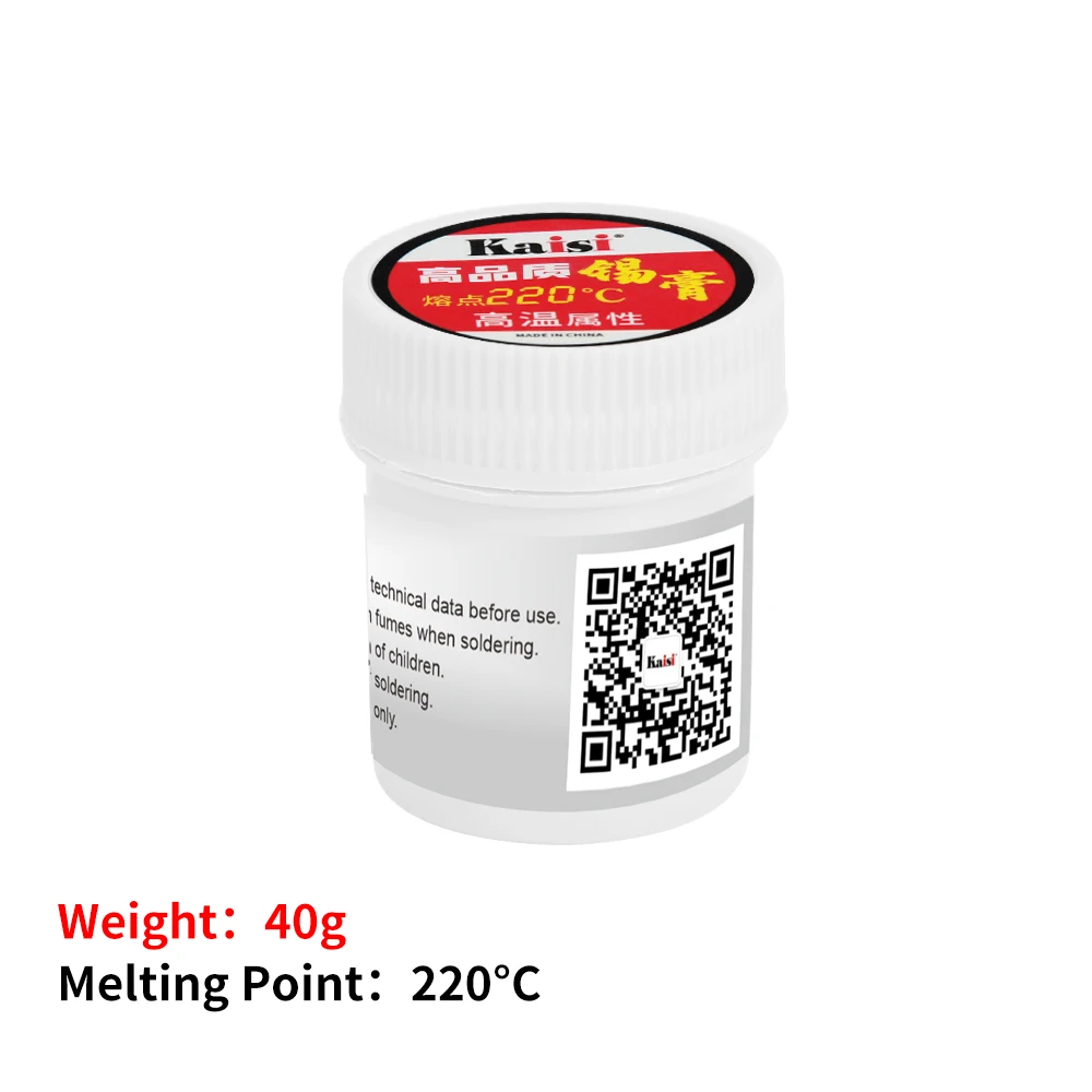 soldering paste Kaisi Soldering Paste Flux Lead-free Tin Paste 138℃ 183℃ 220℃ Meteling Point Welding Flux For PCB CUP LED Rework Tools best torch for soldering copper pipe Welding & Soldering Supplies