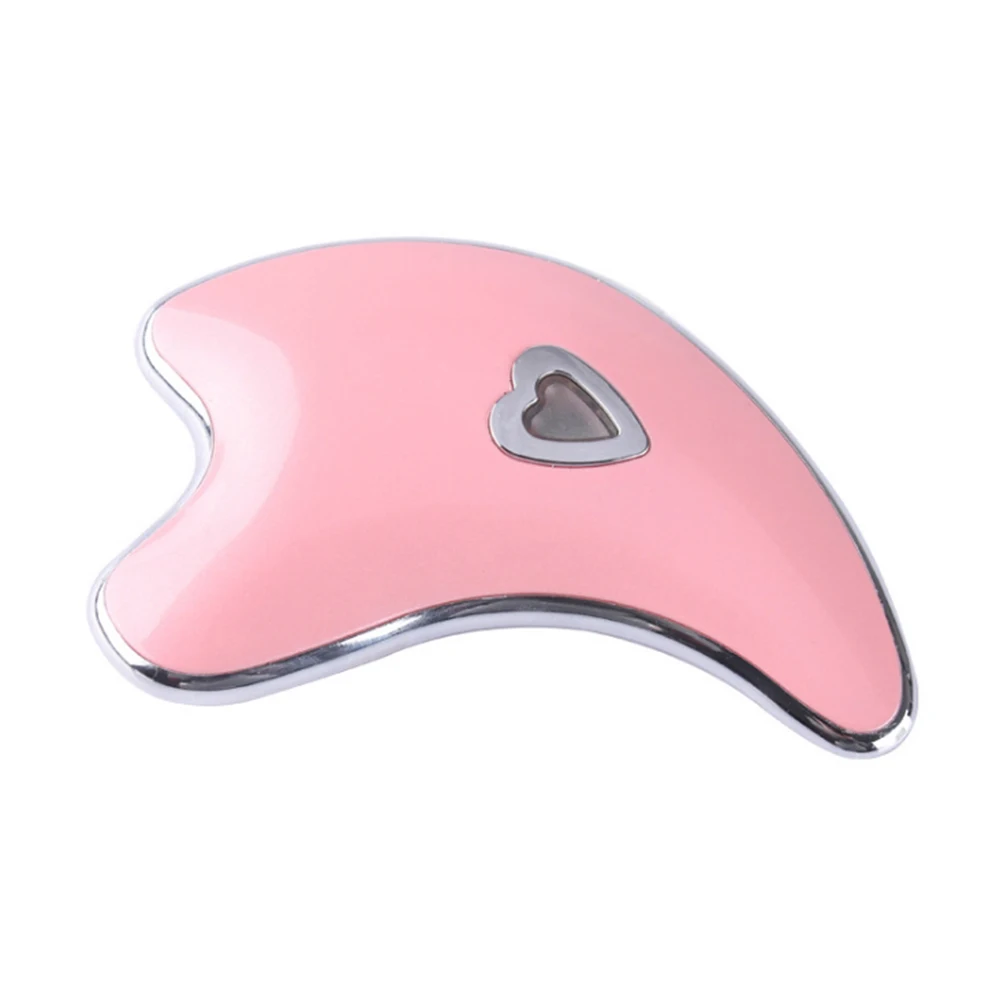 360 градусов микро-ток для лица "V" формирующий массажер Электрический Дельфин для лица и шеи скребок для лица для подтягивания и подтягивания кожи тела Guasha - Цвет: Pink