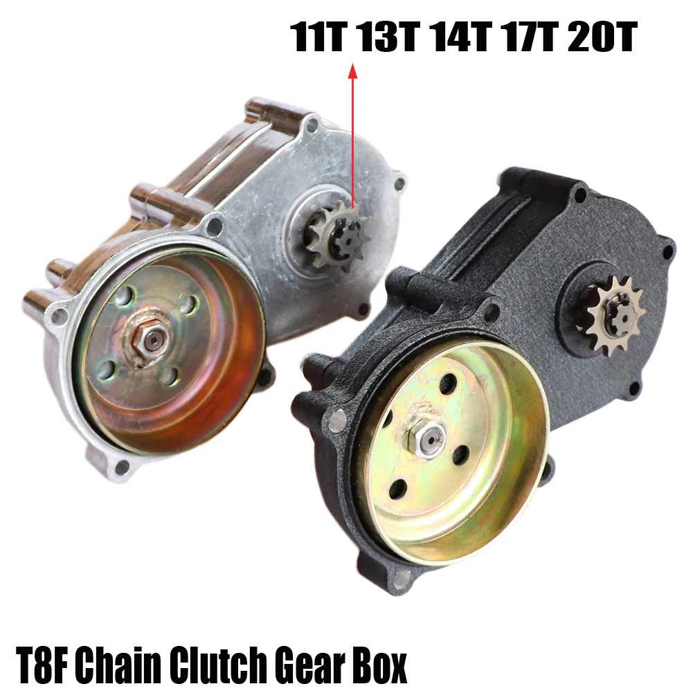 

T8F Chain Clutch Gear Box 11T 13T 14T 17T 20T Tooth For 43CC 47CC 49CC Mini Moto Pit Dirt Bike Quad ATV Buggy Go Kart Motorcycle