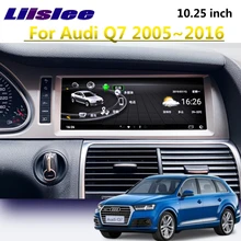 Для Audi Q7 2005~ MMI 10,25 дюймов LiisLee CarPlay адаптер давления в шинах автомобильный мультимедийный плеер gps аудио радио навигация NAVI