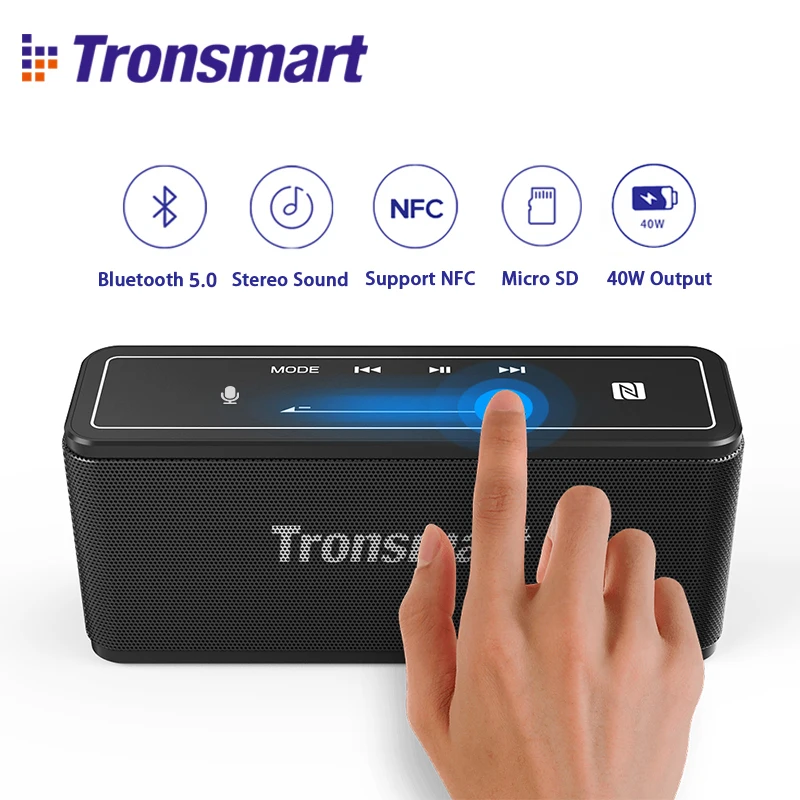 

Tronsmart Mega TWS Bluetooth 5.0 Speaker 40W Portable Speaker Colums Touch Control Wireless Soundbar Voice Assistant NFC MicroSD