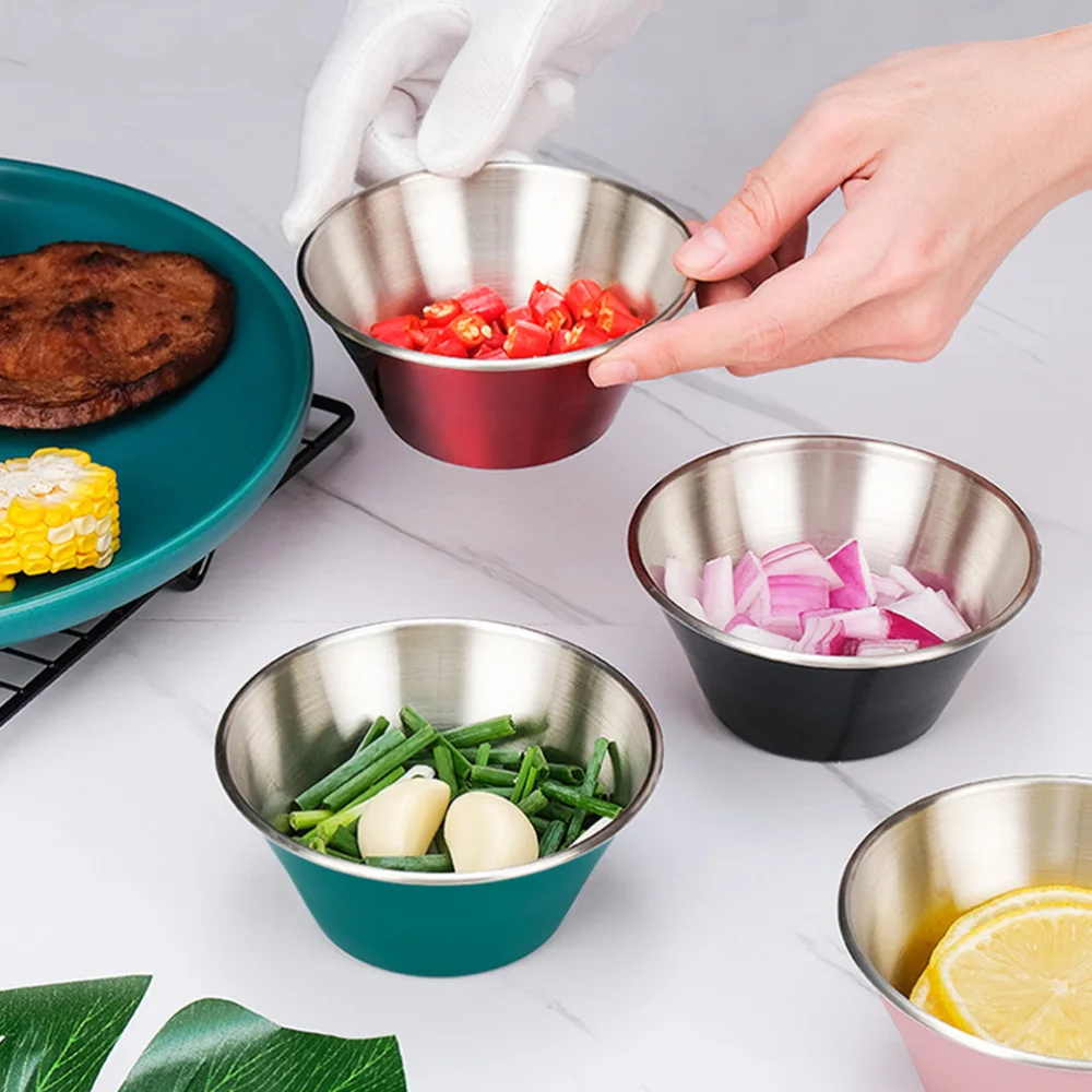 4pcs Portable Soy Sauce Dishes Saucer Appetizer Plates assorted Color 最高級