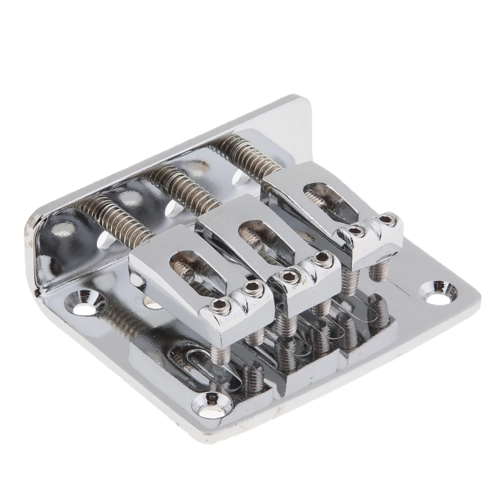 

A Set 3 String Fixed Bridge Tailpiece Set with Nut for Headless Electric Guitar