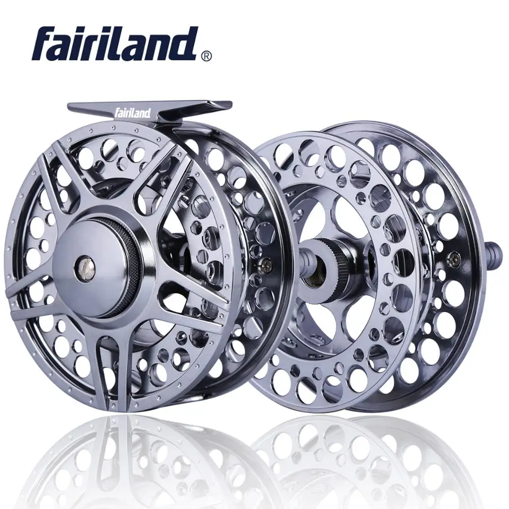 70 80 90 100mm 3BB fly fishing reel Combo Aluminum carretilha de pesca 1/2 3/4  5/6 7/8 fish reel with Spare Spool 2 styles coils