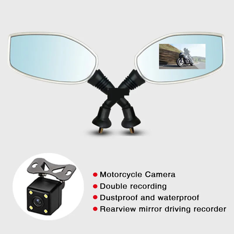 

Motorcycle Driving Recorder Electric Vehicle Recorder Rear Mirror 1080P HD WDR DVR For Motorcycle Camera Voiture Fotografica